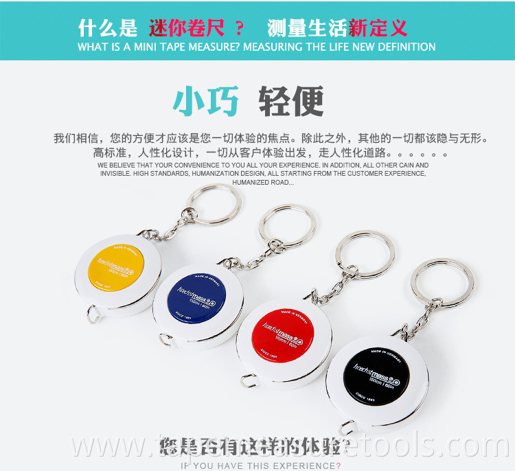 Mini portable tailoring small tape measure measuring waist circumference soft ruler cute home fitness tape measure